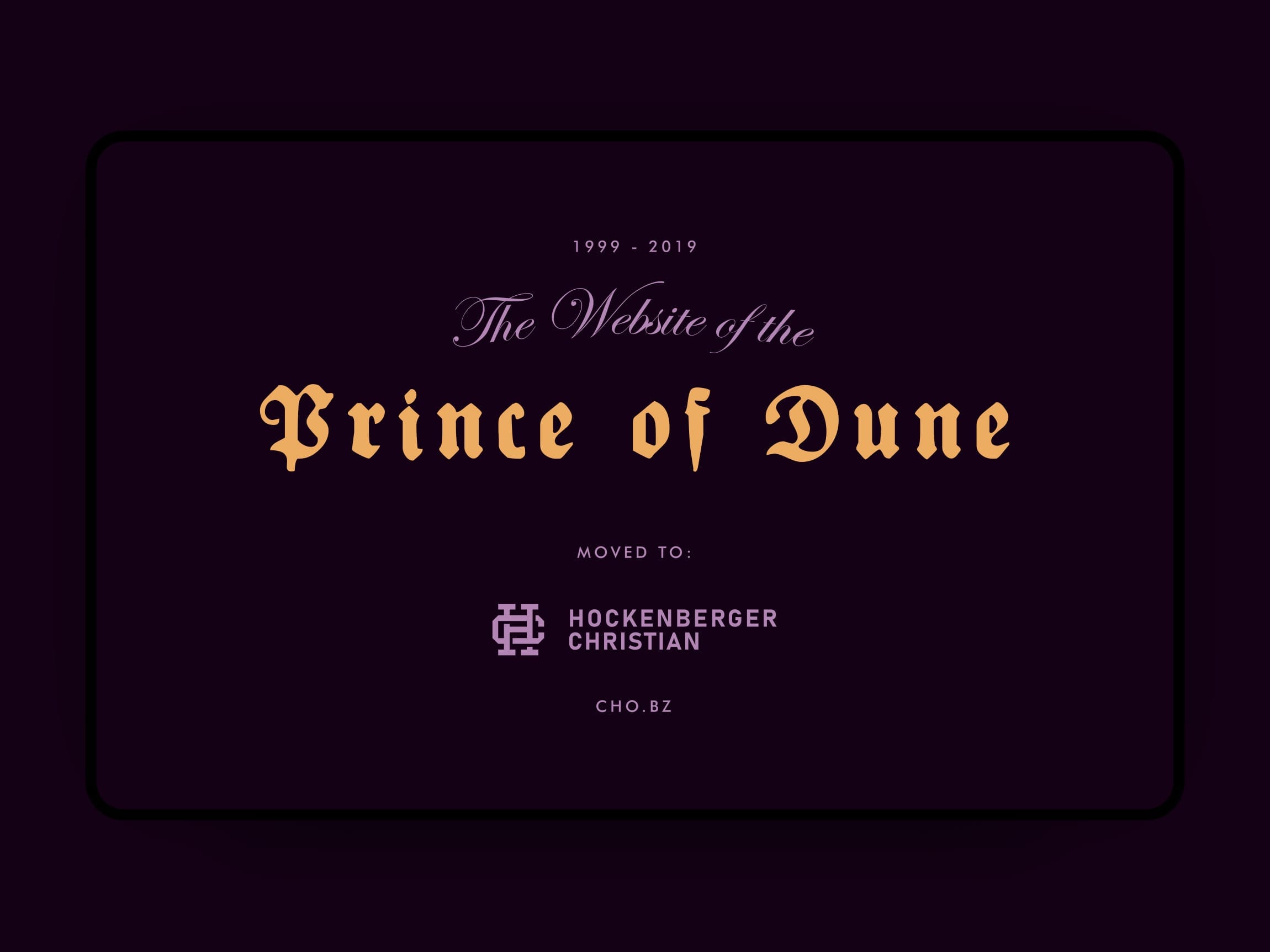 Princeofdune.com EOL, 2019